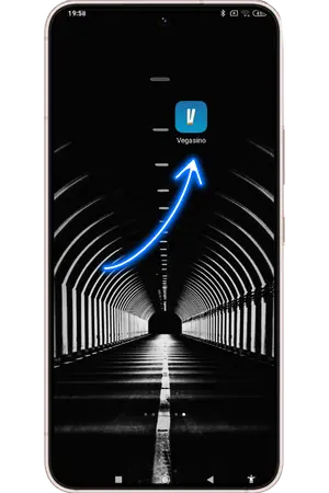 Vegasino app icon on Android home screen